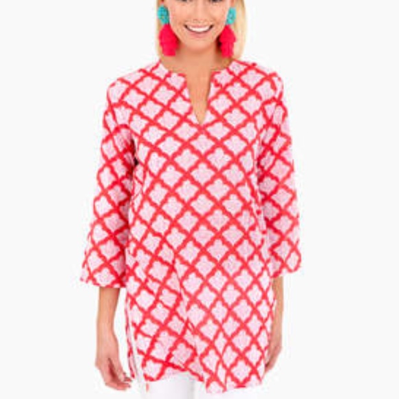 Roberta Roller Rabbit Dresses & Skirts - Roberta Roller Rabbit Red Patterned Tunic Caftan